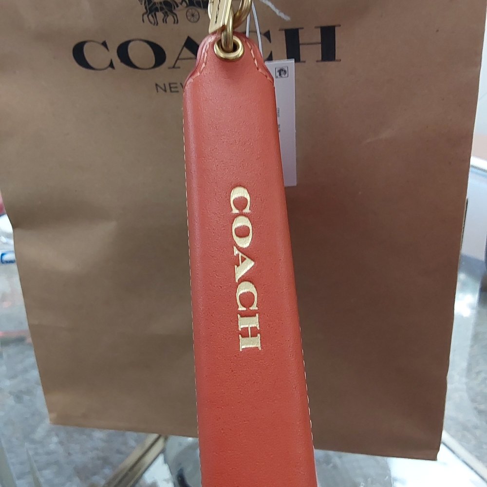Coach Orange Book-Shaped Charm with Gold Hardware - Picture 4 of 6